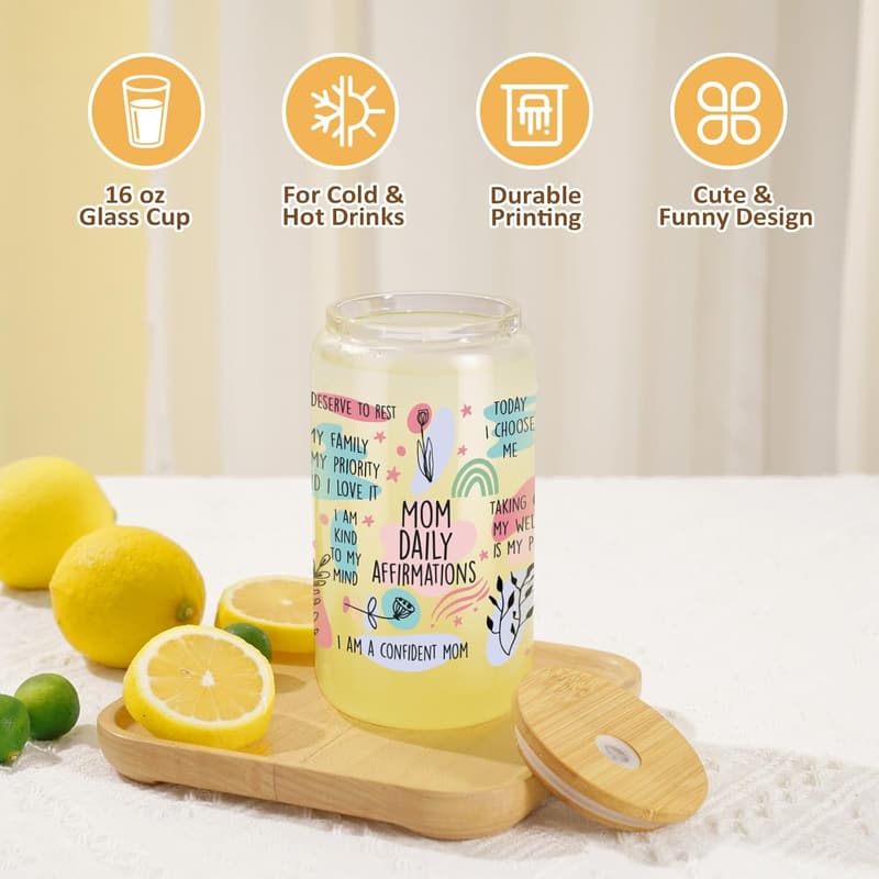 Inspirational Daily Affirmation Tumbler for Moms - 16 oz