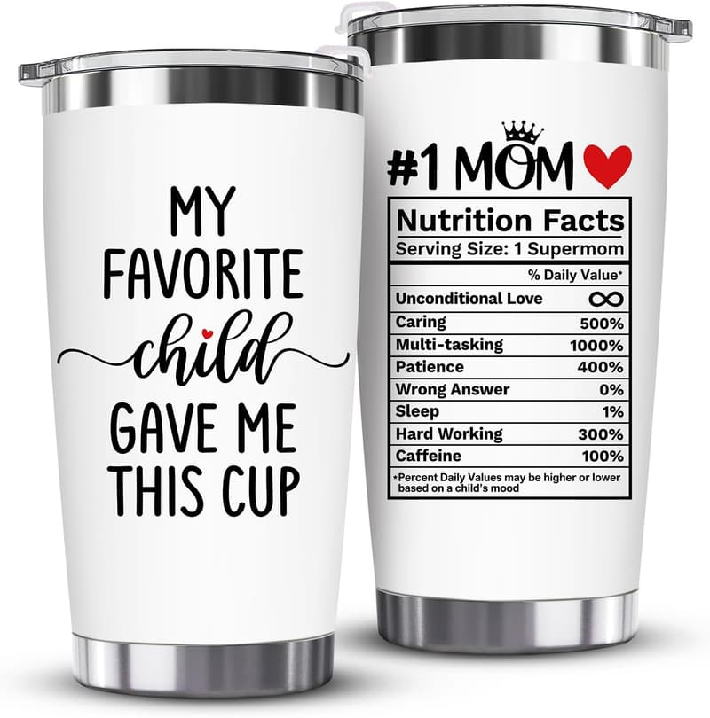 Funny Mom Coffee Tumbler - 20oz Stainless Steel Gift for Mother's Day