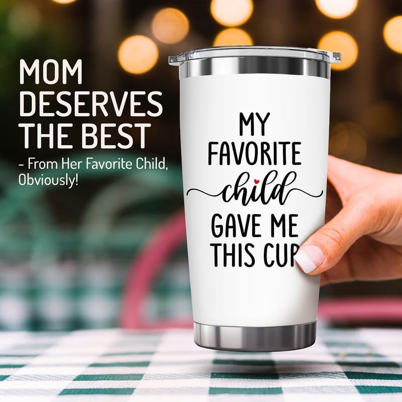 Funny Mom Coffee Tumbler - 20oz Stainless Steel Gift for Mother's Day