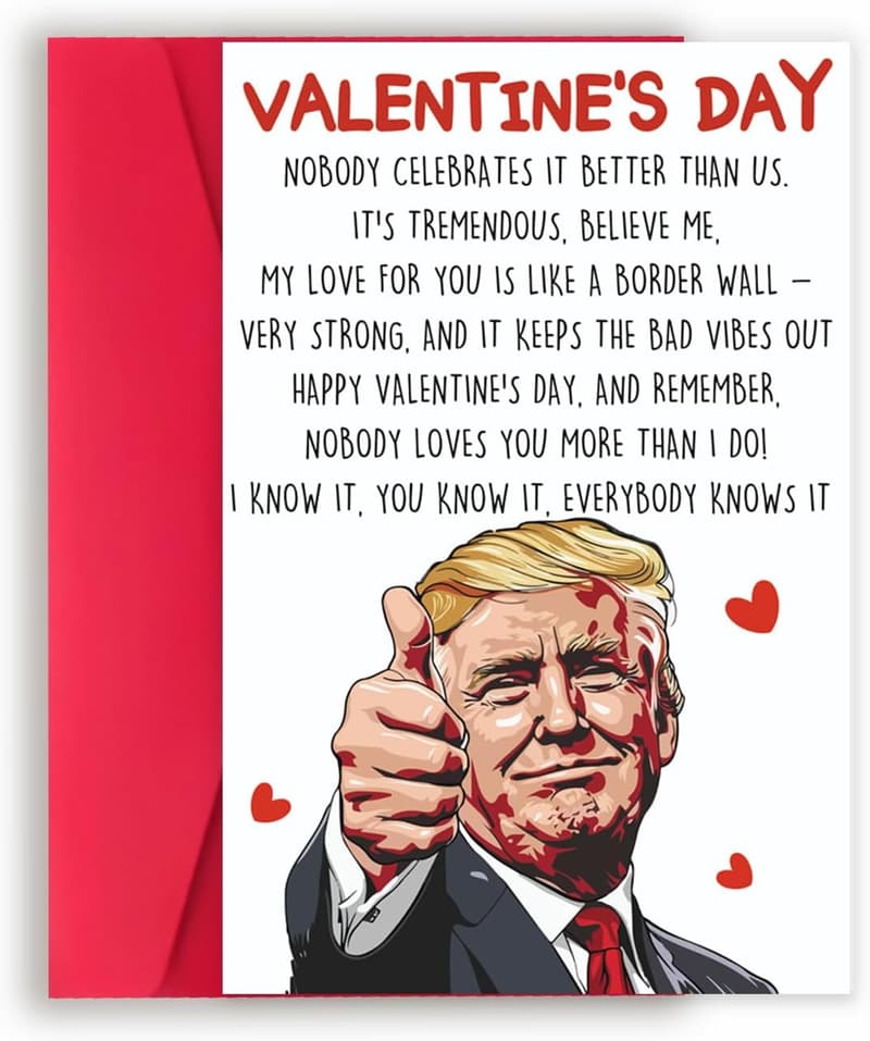 Funny Valentine's Day Card for Couples, Romantic Love Note