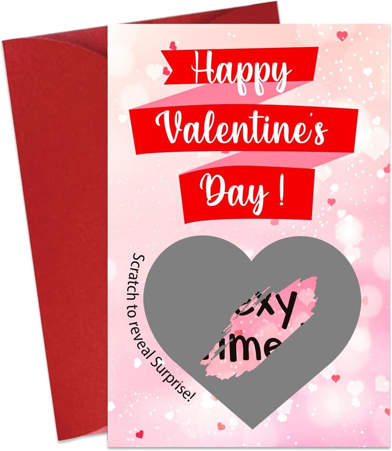 Valentine's Day Funny Scratch Off Card for Couples - Modern Design