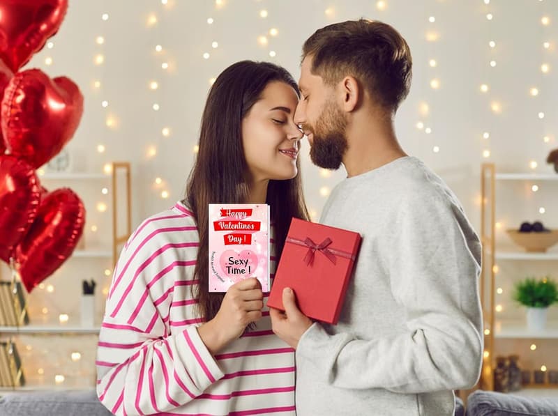 Valentine's Day Funny Scratch Off Card for Couples - Modern Design