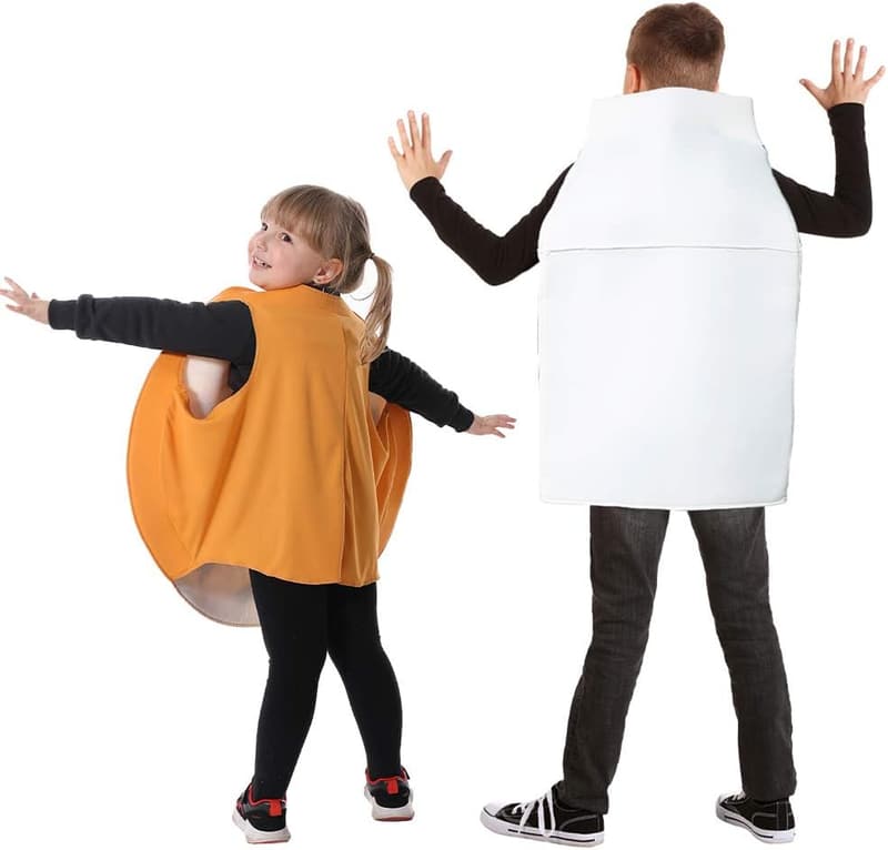 Halloween Cookie and Milk Costume Onesies for Kids (Ages 3-12)