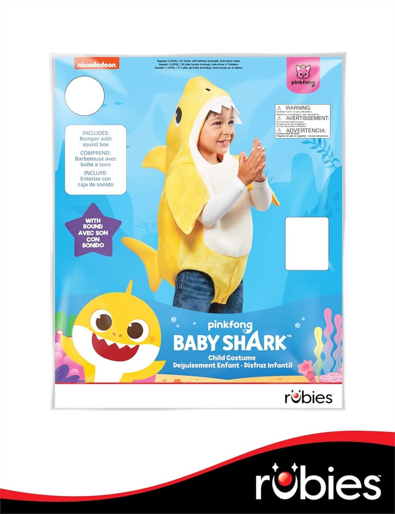 Baby Shark Costume with Sound Chip for Kids - Halloween Party