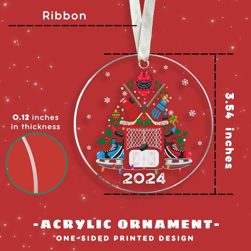 Hockey Ornaments - Acrylic Gifts for Hockey Lovers