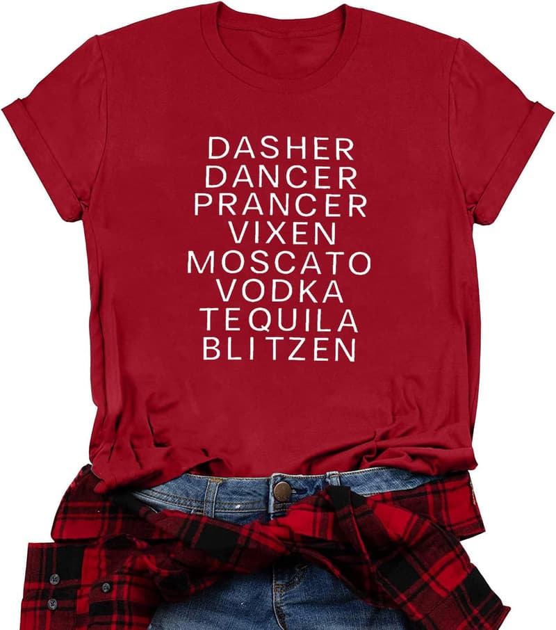 Funny Christmas Dasher Dancer Vixen Women's T-Shirt
