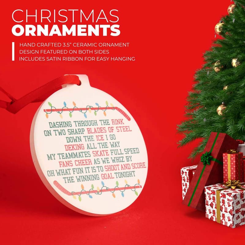 Hockey Ceramic Ornament | Jingle All The Way