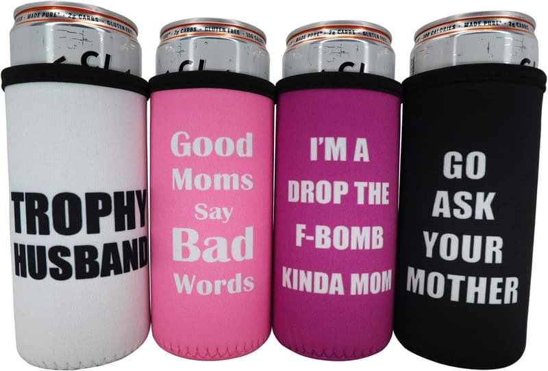 Funny Insulated 12oz Slim Can Coolers - Fun Gifts for All