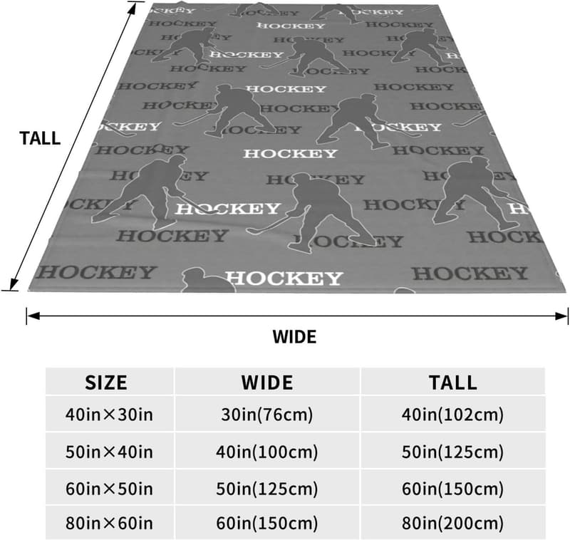 Reversible Fleece Hockey Blanket - Soft 40