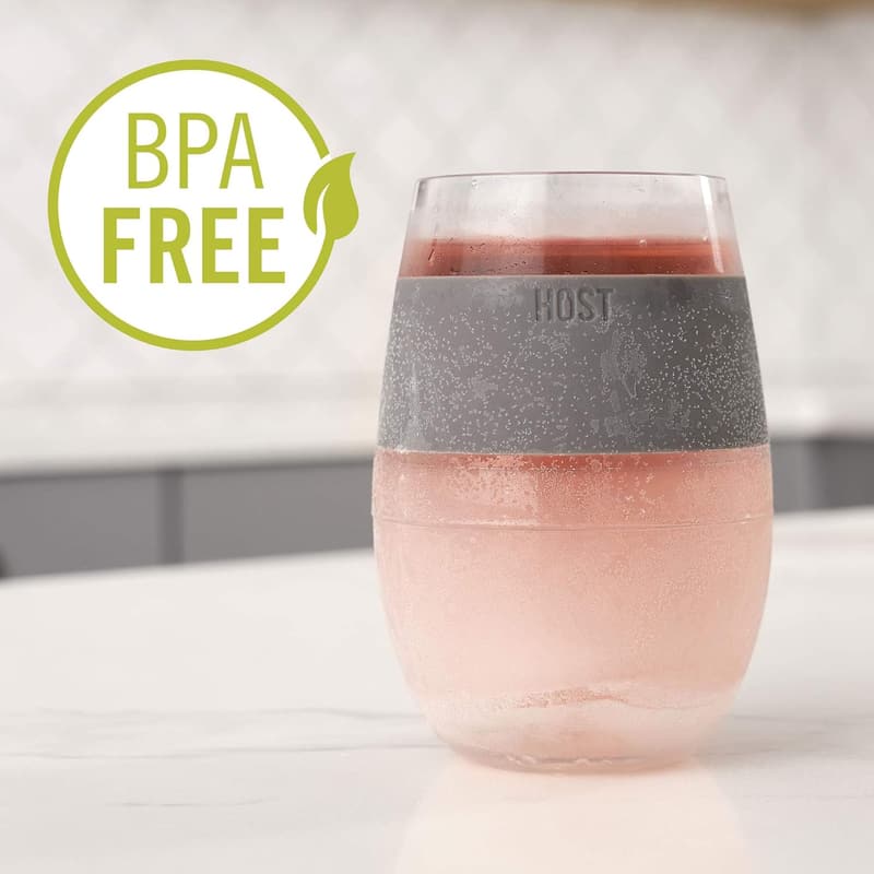 Grey Wine Freeze Cooling Cups (Set of 2)