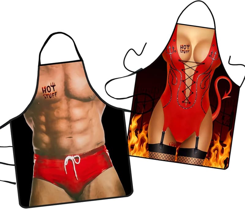 Funny Holiday Apron for Christmas Gag Gift Exchange