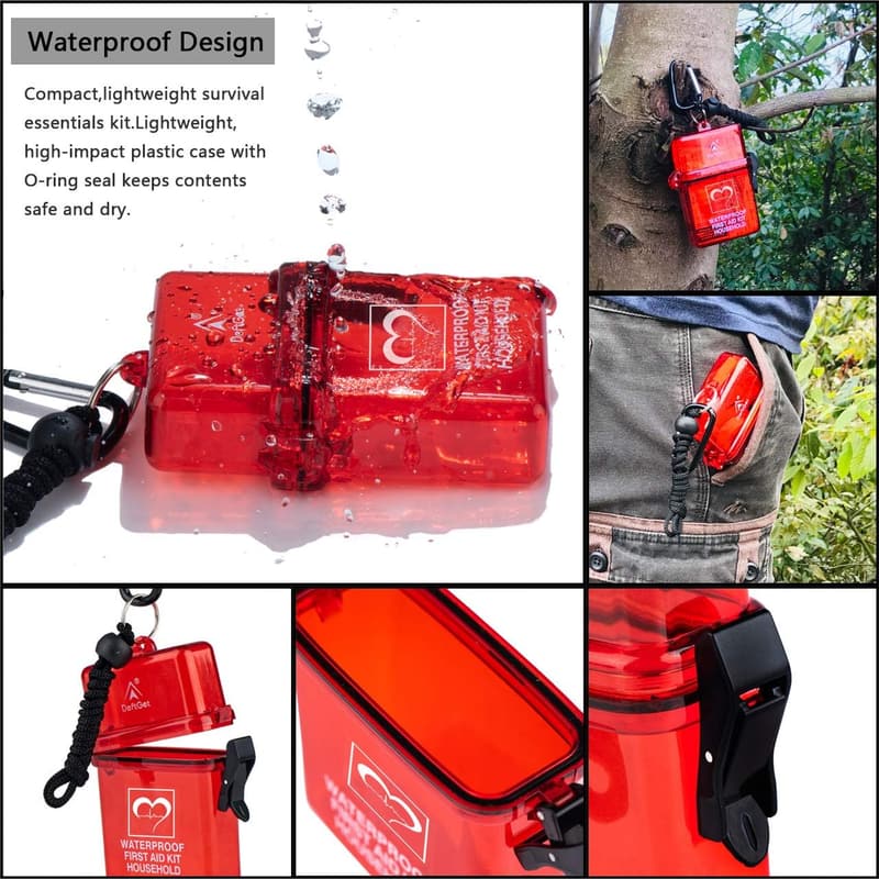 Mini Waterproof First Aid Kit for Camping and Travel