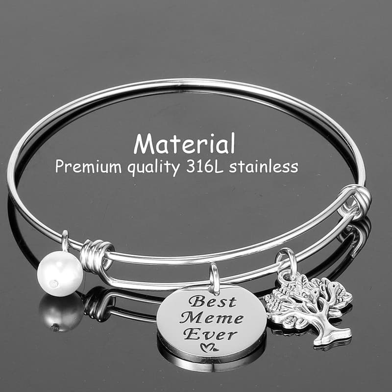 Meme Gifts Bracelet for Women - World's Best Bangle Jewelry