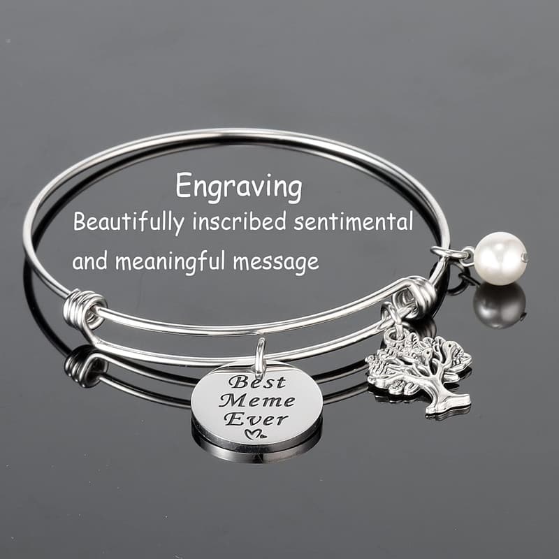 Meme Gifts Bracelet for Women - World's Best Bangle Jewelry
