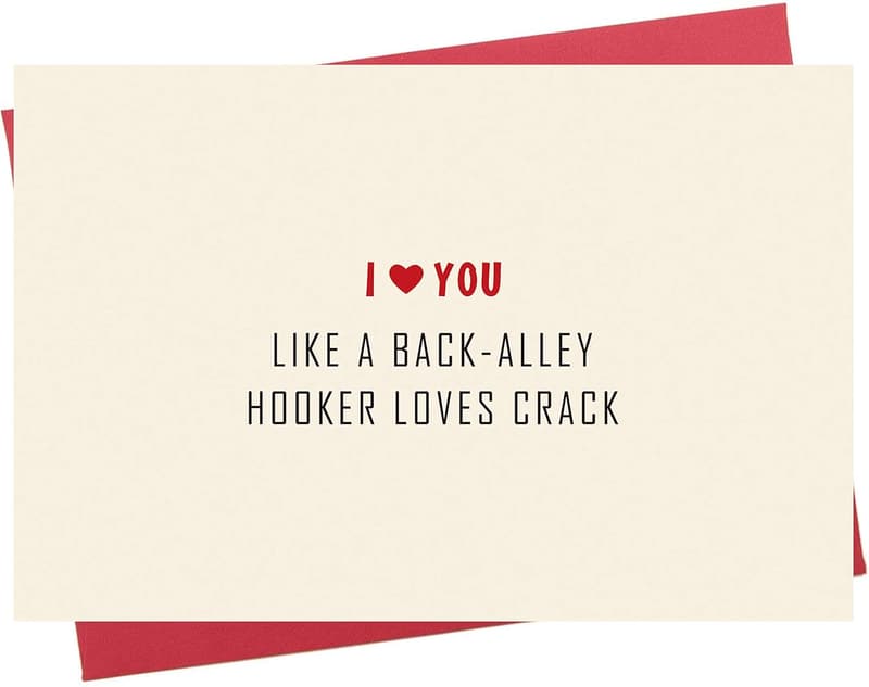 Funny Love Card for Him - Valentine's Day & Birthday