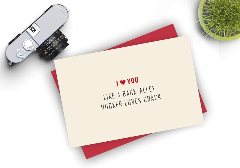 Funny Love Card for Him - Valentine's Day & Birthday