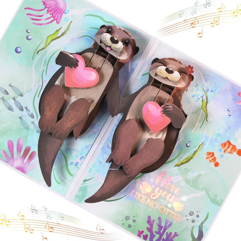 Anniversary Musical 3D Card for Couples with Light
