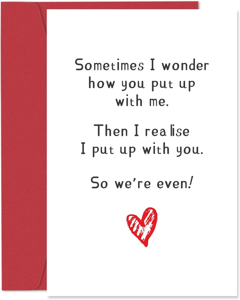 Humorous Valentine's Day Card for Couples - 