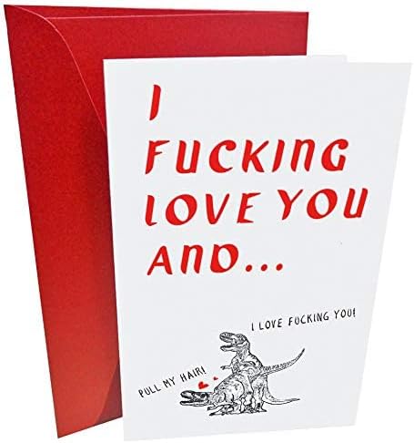 Rude Valentine's Day Card for Her - Folded with Envelope