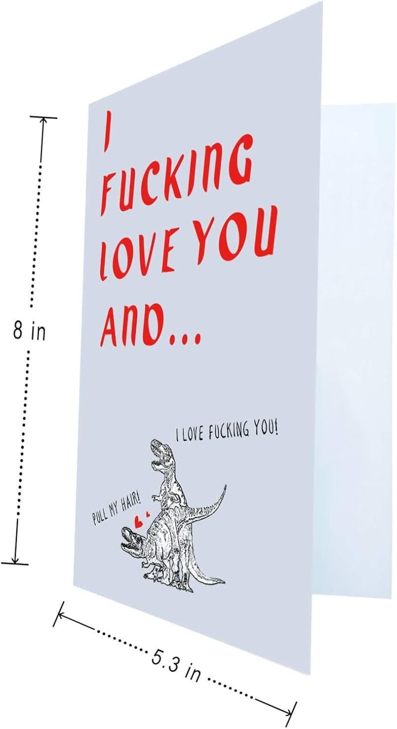 Rude Valentine's Day Card for Her - Folded with Envelope