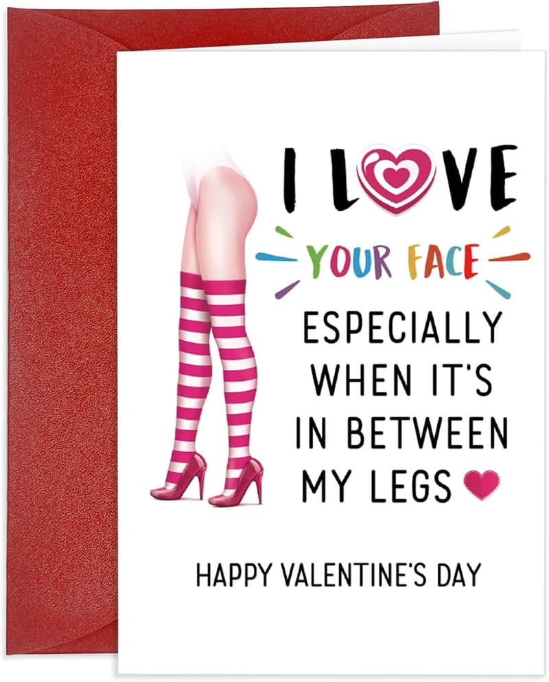 Naughty Valentine's Day Card for Him - Perfect Gift for Husbands and Boyfriends