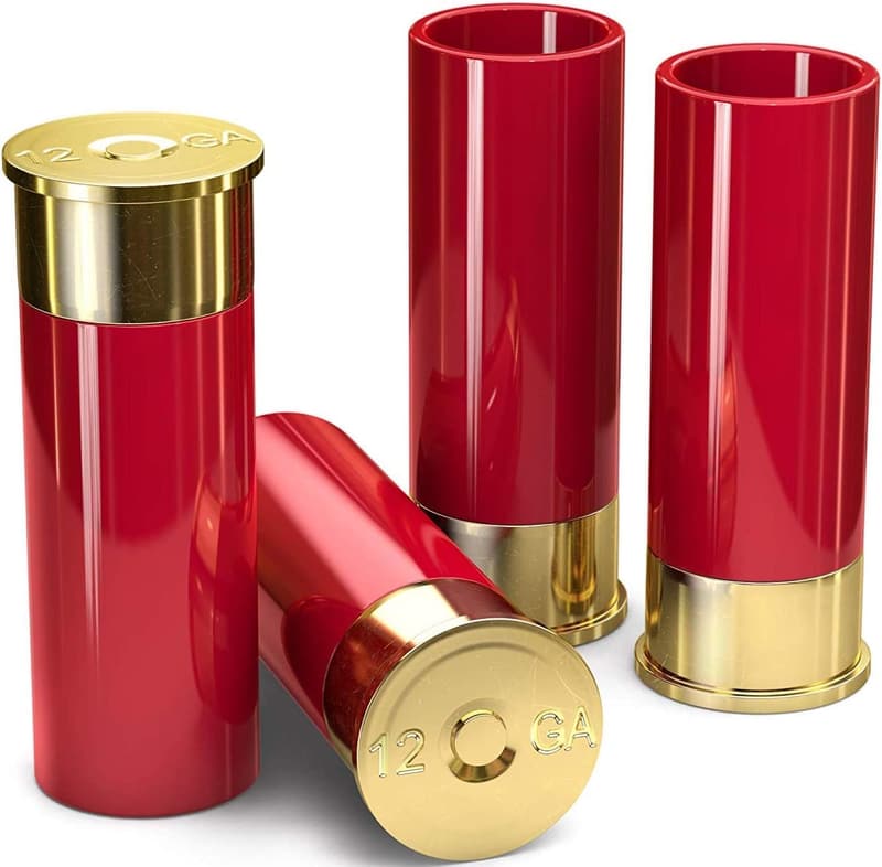 12 Gauge Brass Shot Glasses Set of 4 - American Made