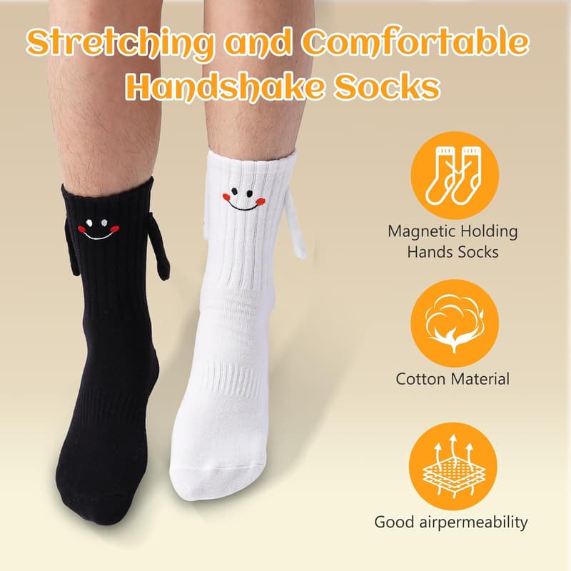 Magnetic Couple Socks – Fun Hand-Holding Design for Couples