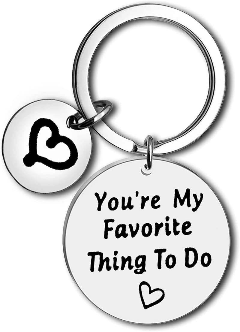 Valentine's Day Naughty Keychain for Couples - Funny Gift