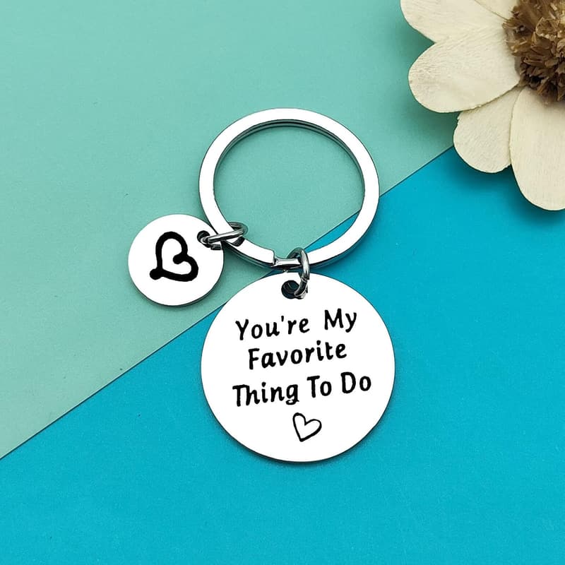Valentine's Day Naughty Keychain for Couples - Funny Gift