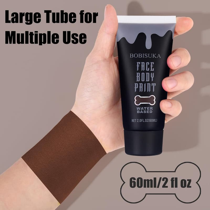 Water-Based Brown Face Body Paint for Halloween & Cosplay