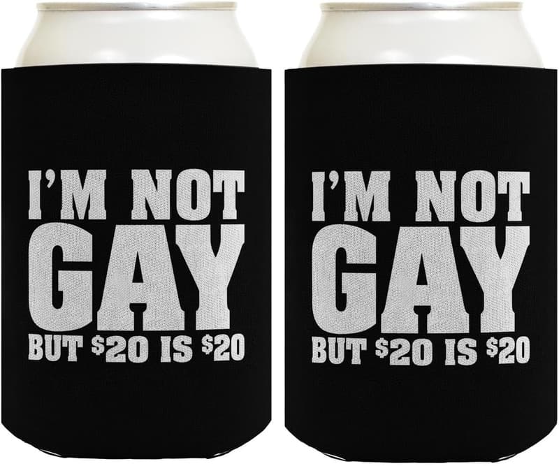 Funny 20th Birthday Can Coolies - 2 Pack Black Drink Holders