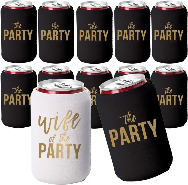 Bachelorette Party Can Coolers Set of 12 - Fun Decorations
