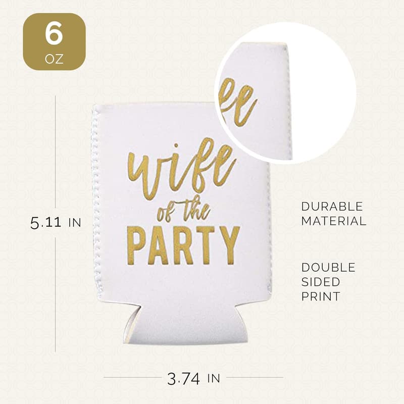 Bachelorette Party Can Coolers Set of 12 - Fun Decorations