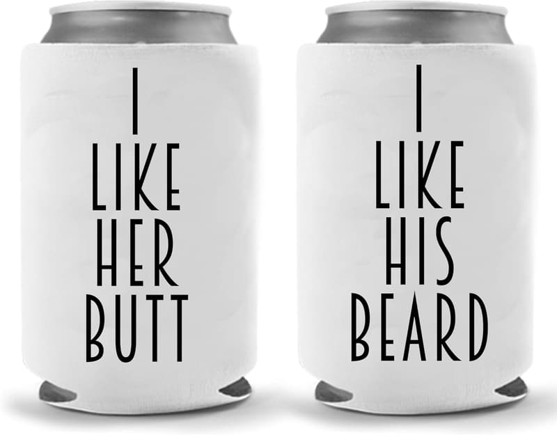 Funny Gag Gift Drink Can Coolers | Set of 2 Neoprene