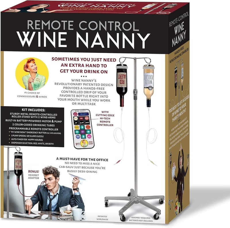 Funny White Elephant Gift Box - Maad Wine Nanny Prank