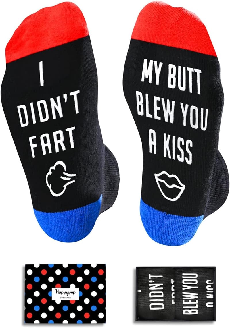 Funny Socks for Couples - Sarcastic Fart Design