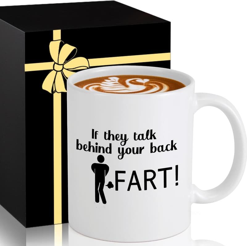 Funny Ceramic Coffee Mug - 11oz Novelty Gift for Coworkers