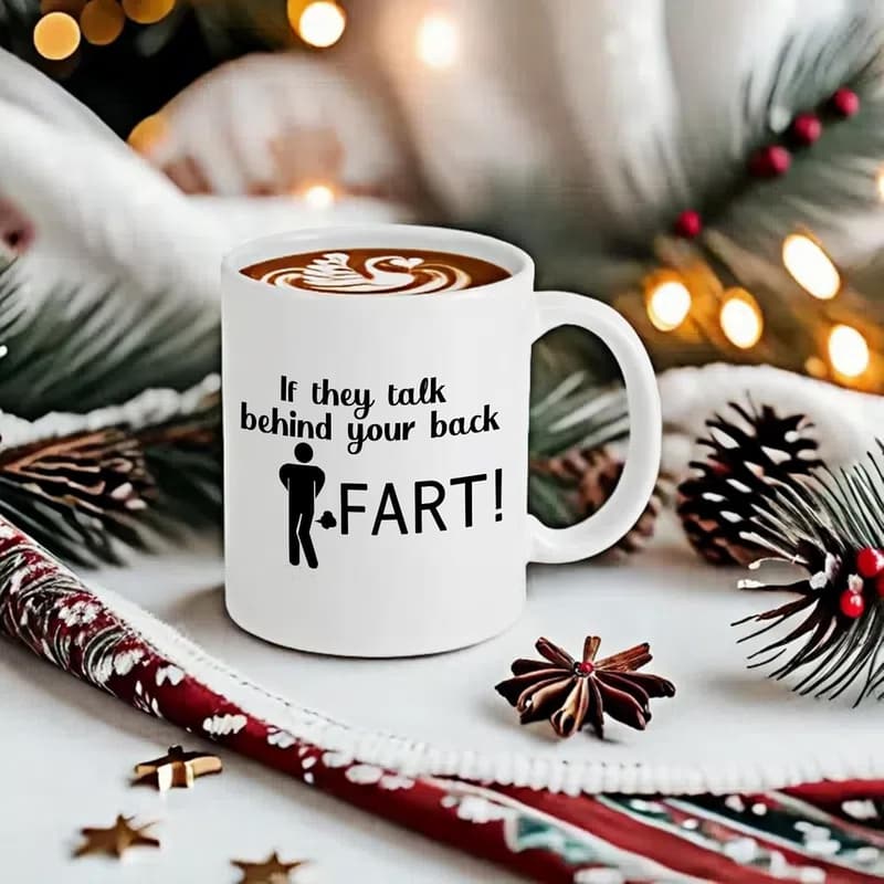Funny Ceramic Coffee Mug - 11oz Novelty Gift for Coworkers