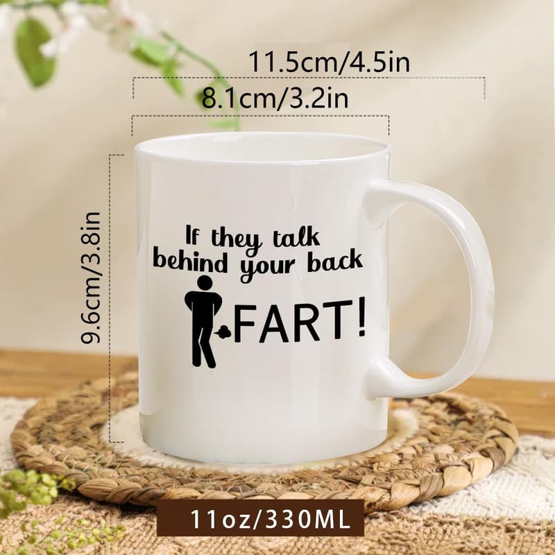 Funny Ceramic Coffee Mug - 11oz Novelty Gift for Coworkers