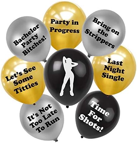 Bachelor Party Balloons | Pack of 16 | Funny Decorations