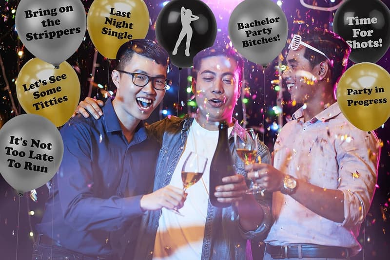 Bachelor Party Balloons | Pack of 16 | Funny Decorations