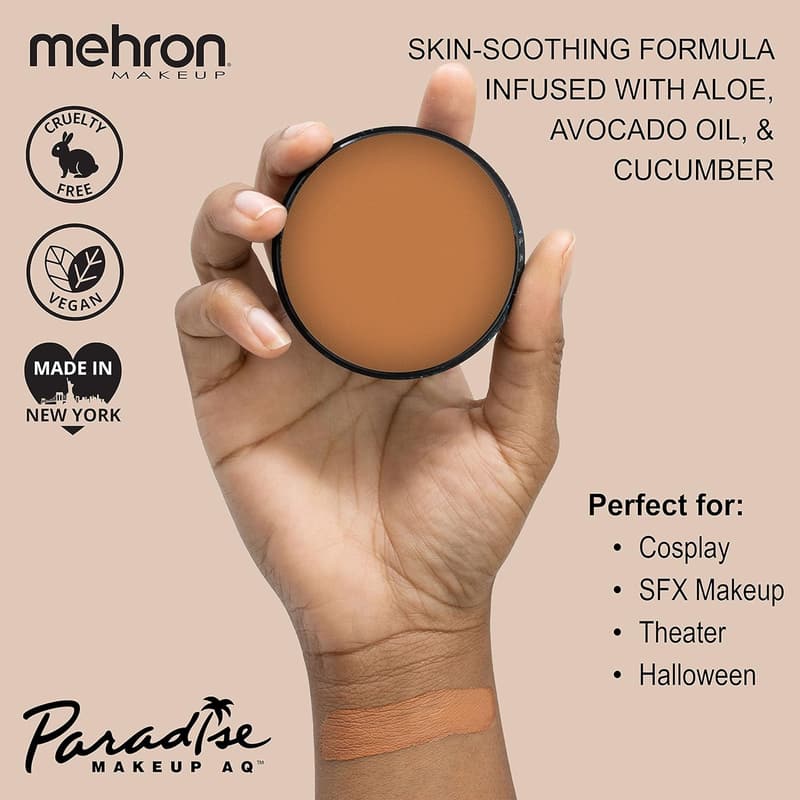 Mehron Makeup Paradise FX: Water-Activated Body Paint (Light Brown)