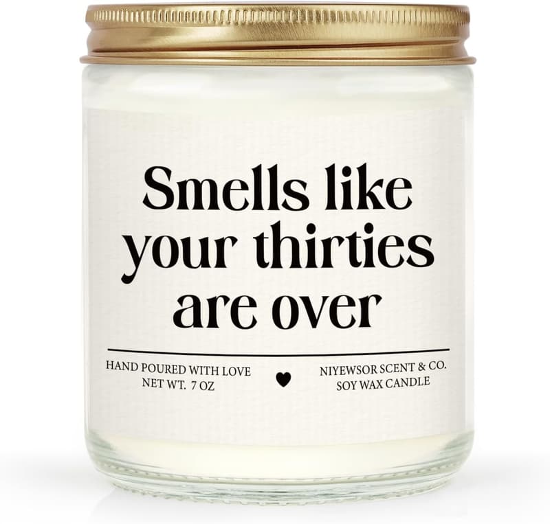 40th Birthday Handmade Candle, 7oz for Women & Men
