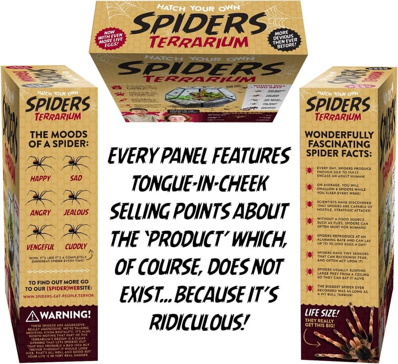 Funny Spider Terrarium Prank Gift Box - Perfect for White Elephant