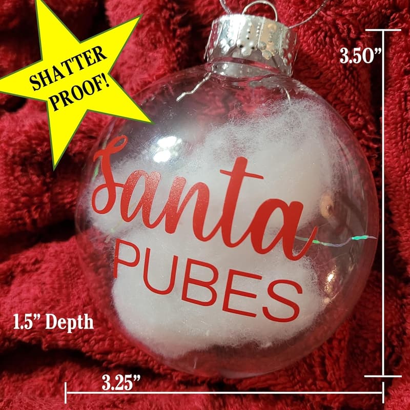 Hilarious Gag Gift Shatterproof Christmas Ornaments