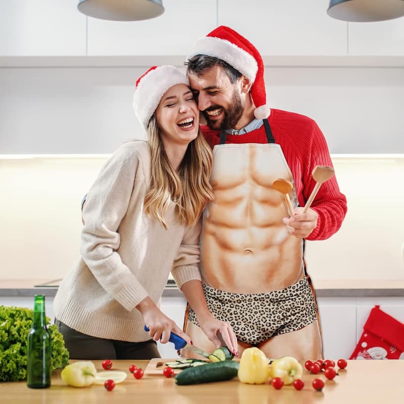 Funny BBQ Apron for Men - Muscleman Gag Gift