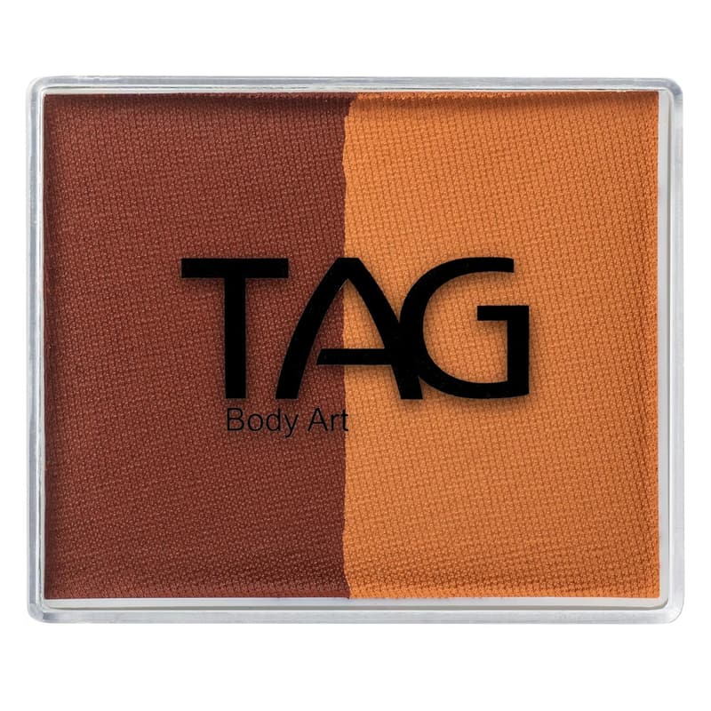 Brown/Mid Brown Face and Body Paint - 50g Split Cake