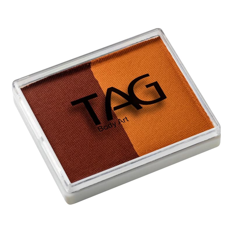 Brown/Mid Brown Face and Body Paint - 50g Split Cake