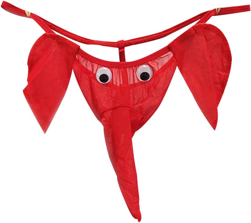 Funny Elephant Mesh Thong Underwear - Gag Gift for Him