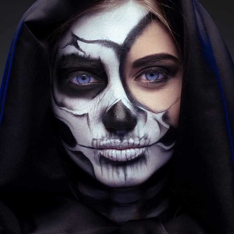 Halloween Professional Black Face & Body Paint - Non-Toxic 70g